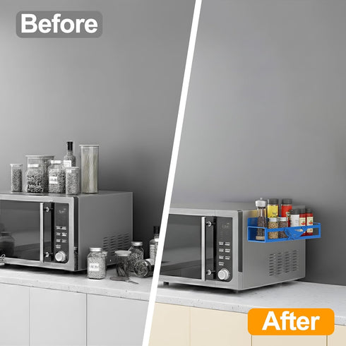4 Pack Magnetic Spice Rack for Refrigerator, Metal Magnetic Shelf Organizer for Fridge Side, Strong Spice Storage Rack