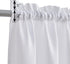 Valea Home Waffle Weave Textured Half Window Tier Curtains for Kitchen Water Repellent Window Covering Bathroom Short Curtains, 72" x 24", White, Set of 2 by Valea Home