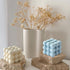 Bubble Candle Soy Wax Scented Cube Candle for Home Decor, Freesia and Bluebell Fragrance (White Blue)