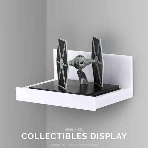 5.4" (SHELF180, Adhesive Small Floating Shelf for Speakers, Books, Plants, Cameras, Toys, Decor & More, Screwless Wall