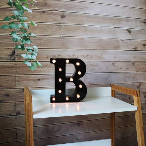 Light Up Black Alphabet Marquee Letters Sign, LED Number Lights for Home Bar, Christmas & Birthday Decorations