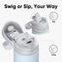 Commute 40 oz, ENCOOL Leakproof Insulated Water Bottle with Straw Dual-Sip Water Bottle Bag-Safe Design for Work, & Gym