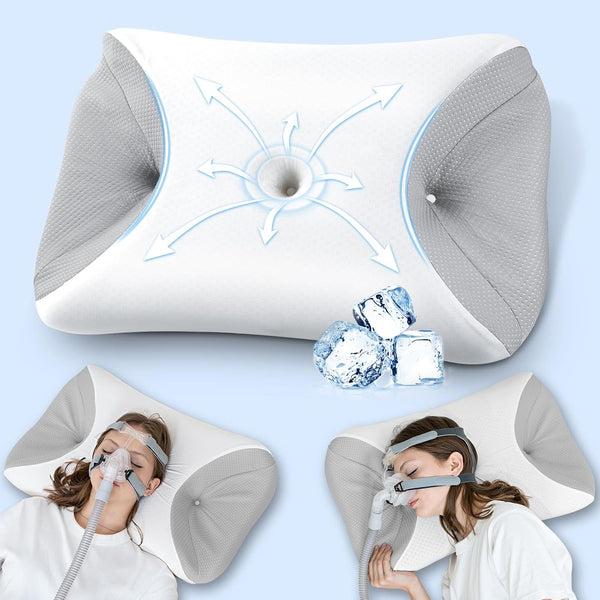 HOMCA CPAP Pillow for Side Sleeping, Cervical Neck Pillow for All CPAP
