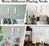 OwnMy Set 2 of Wooden Wall Candle Sconces Rustic Wall Pillar Candle Sconces, White Hanging Wall Candle Sconce Farmhouse