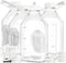 Syntic 4 Pack 2 Qt Glass Milk Bottles with Handle and Airtight
