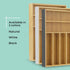 JoyJolt Bamboo Drawer Organizer, 7-Compartment Silverware Organizer for Kitchen, Garage, and Bathroom Utensils