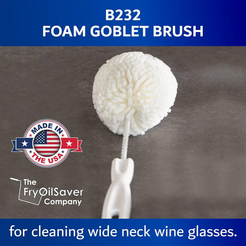 Premium Wine Glass Cleaning Brush Set of 2, Non-Scratch Cleaner for Crystal Stemware and Goblets