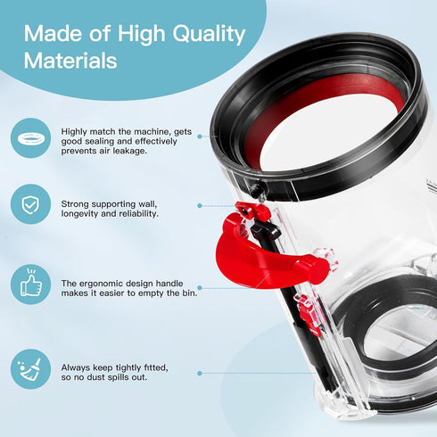Upgraded Canister Replacement, Compatible with Dyson V11 Torque Drive, V11 Animal, V11 Complete, V15 Extra, Parts
