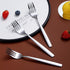 Berglander Dinner Forks Set of 6, Modern Stainless Steel Forks and Spoons Silverware, Forks And Spoons Set