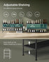 3-Tier 4 18 Closet, SONGMICS Shoe Rack, Shoe Organizer, Fabric Shoe Shelf Storage with Hooks, Holds up to Pairs