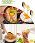 Stapava Serving Utensils Gold - 5 Pieces Stainless Steel Silverware Set for Restaurant Banquet Buffet