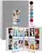 GPIRAL Mini Photo Album 208 Vertical Photos, Linen Front Window, 2x3 Compatible with Fujifilm Instax Mini Film, Grey