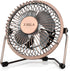 xasla 4 Inch Small USB Desk Fan, Mini Quiet Fan with Metal Construction, Strong Airflow, 360° Adjustable Tilt Angle