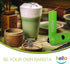 HELLO Milk Frother: Handheld Electric Foam Maker for Coffee, Lattes, and Hot Chocolate (GREEN)