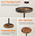 BF168BZ01 HOOBRO Small Round Side Table, Drink Table, Coffee Martini Table with Pedestal Accent for Small Spaces