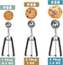 Cookie Scoop Set - Include 1 Tbsp/ 2 Tbsp/ 3Tbsp - 3 PCS Cookie Scoops for Baking - Cookie Dough Scoop - Made of 18/8 Stainless Steel