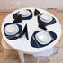 Set 6, Placemats of Heat Resistant Leather Placemats Double Layer, Soft Waterproof Round Table Mats Easy to Clean