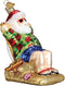 Old World Christmas Ornaments Sunning Santa Glass Blown Ornaments for Christmas Tree