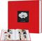 Photo Album 4x6, 200 Photos with Writing Space, Leather Cover Album with Display Window, Wedding Family Gift