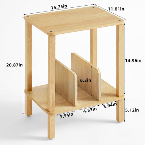 2-Tier 100 Albums, LELELINKY Bamboo Record Player Stand with Vinyl Record Storage up to Boho Bedroom Record Holder