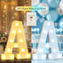 Pooqla LED Marquee Letter Lights, Warm White and Cool White Decorative Lighted Letters, Light Up Alphabet Letters