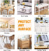 16x36 Inch Upgraded Version Clear PVC Table Cover Protector Clear Plastic Desk Pad for Dining Coffee Table Heat