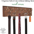 28 Closet, 4.25''Hx16''L Treehouse Belt Organizer Rack, Holds Over Large Belts, Sturdy Metal & Sturdy Wood Storage