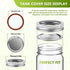 DSJIFGEW 52Pcs Premium Canning Lids - Rings for Regular Mouth Mason Jars, Food Grade Split-Type Metal Canning Kerr Jar
