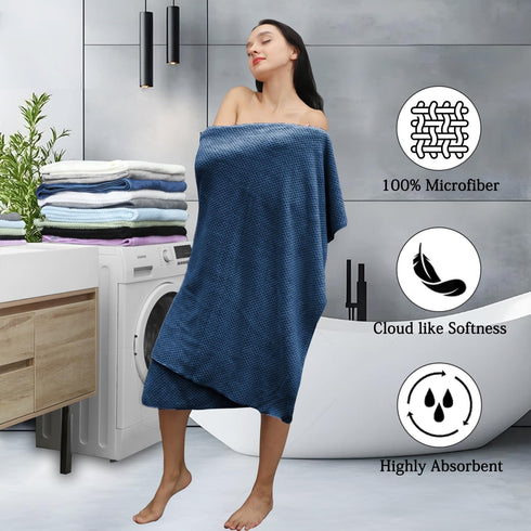 8-Piece Set,2 Sheet,2 4 600 Set,Highly Navy Bath Towels Oversized Large Bath Towels Hand Towels and Washcloths - GSM