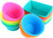 IPOW 24 Pack Reusable Silicone Cupcake Baking Cups, Food-Grade BPA Free Non-Stick Muffin Liners, 2 Shapes Round