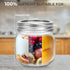 Small Mason Jars 8oz/240ml with Regular Lids, 6 Pack - Glass Canning Jars for Jam, Spice, Honey, Herbs