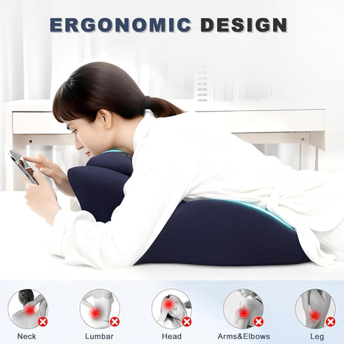 Comforshare Home Memory Foam Ergonomic Wedge Pillow, Prone Pillow for Sleeping, Reading Pillow for Bed, Ergonomic