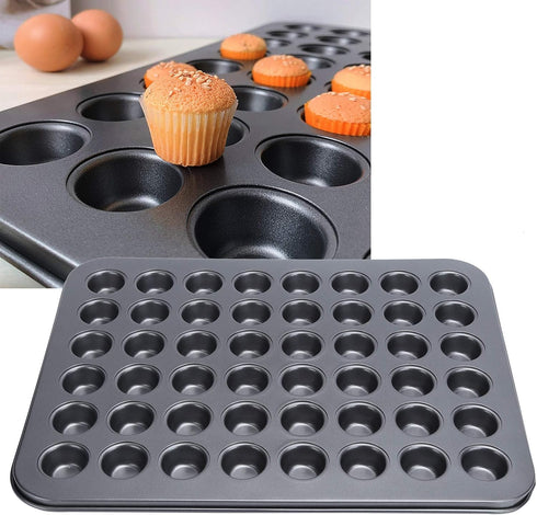 Fdit Bakeware Cupcake And Muffin Pan 48Cup NonStick Mini Round Cupcake Pan Tray Baking Bakeware Cooking Accessory Make Complete And Beautiful Cakes by Fdit