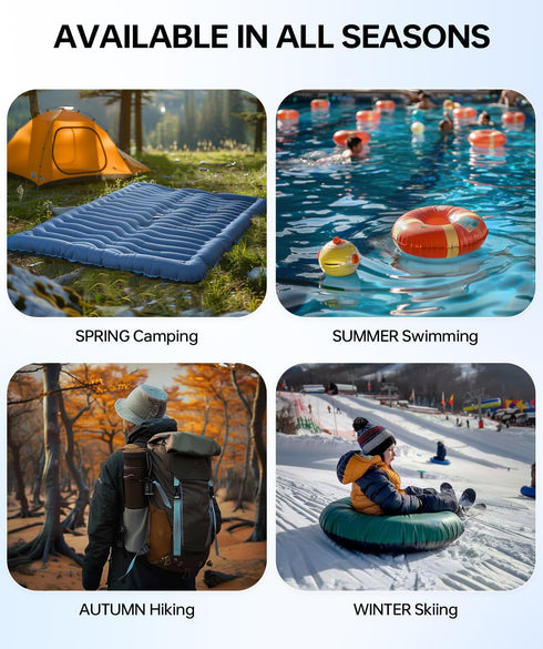 Portable Air Pump for Inflatables, Wonforic Ultra-Mini Electric Pump with Camping Lantern and Magnetic Design