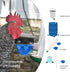 EOKOICA 8 Packs Chicken Waterer Cups, Blue Large Chicken Watering Cups, Automatic Chicken Water Cups, Tee Fittings