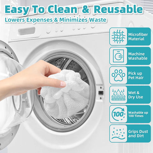 LOVECO Small Microfiber Bonnets (Triangle) Compatible with Dupray Steam Cleaner, McCulloch, awasky, etc, Reusable