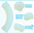 Zhehao 60 Pcs Gold Polka Dots Cupcake Wrappers, Adjustable Paper Baking Cups, Disposable Muffin Liners, Light Blue