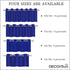 Royal Blue Valances for Bedroom Solid Blackout Thermal Insulated Cobalt Blue Valances for Windows, 1 Panel 42W X18 L
