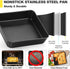 P&P CHEF 8 Inch Square Baking Pan with Lid Set, Non-Stick Square Cake Pans for Brownies and Lasagna, 4 Pieces