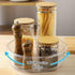 Greenco 12" Lazy Susan Turntable, Clear Plastic Storage Organizer with Dividers for Kitchen, Spice Rack, and Countertop