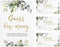 Printed Party Candy Guessing Game - Guess How Many, Greenery, 50 Cards and Sign
