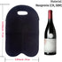 2 Bottle Wine Carrier Tote Bag for 750ML Wine Bottles, Insulated Neoprene Travel Protector Bags, Black & Red