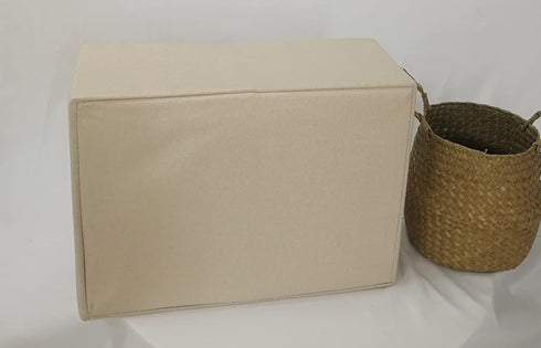 Foldable Rectangle Storage Bin with Handles, Gray Closet Baskets for Home Office and Car