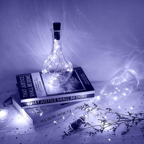 20 8 Pack) VOOKRY Wine Bottle Lights with Cork LED Battery Operated Cork String Lights Mini Copper Wire Bottle Lights