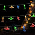 20 LED Children's Room String Light, Astronaut Spaceship Rocket Pendants, Holiday Party Lights, Kids Room Decor