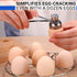 Egg Cracker Tool for Raw Eggs - Stainless Steel Shell Opener with Ergonomic Design, Adjustable Effort, Durable Build