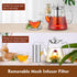 Zpose Glass Teapot 1200ml (40oz) with Removable Infuser for Loose and Blooming Tea - Stovetop Safe Tea Kettle