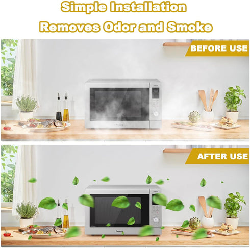 Microwave Charcoal Filter Compatible with GE and LG Microwave Replacement Filters, 3 Pack