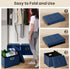17x13x13in COSYLAND Storage Ottoman Leather Ottoman Rectangle Footrest Footstool Folding Ottoman for Room Dorm Small