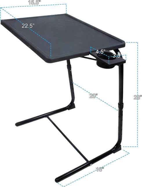 5 STAR SUPER DEALS Portable Foldable TV Tray Table Deluxe - Laptop, Eating, Drawing Tray Table Stand with Adjustable
